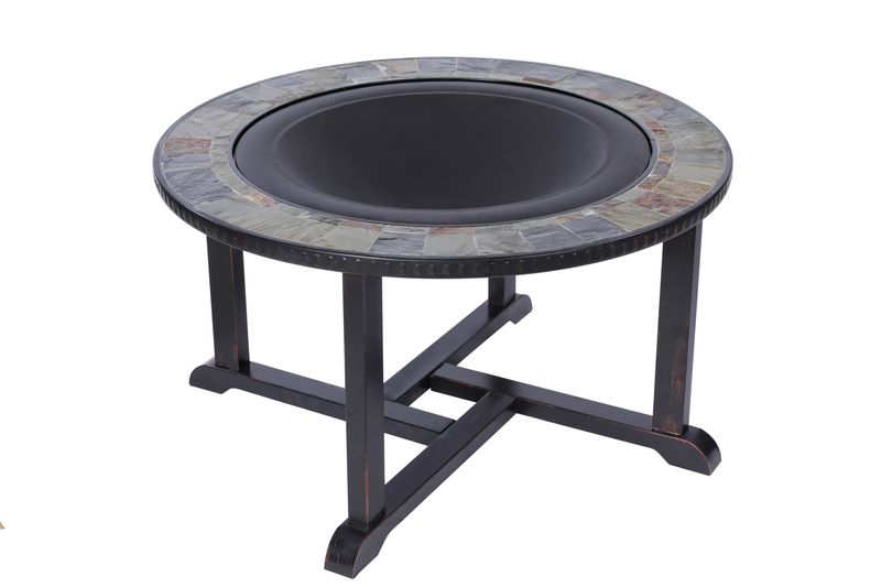 Kovové ohnisko – gril a ohnisko Strend Pro Grill, 4 stoličky, 3v1, 105x75 cm, na uhlie, záhradné – Obrázok 6