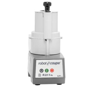 Univerzálny kuchynský robot ROBOT COUPE R 211 XL – krájač zeleniny, rezačka, 2,9 litra, 550 wattov, 1500 ot./min., bočné vyhadzovanie
