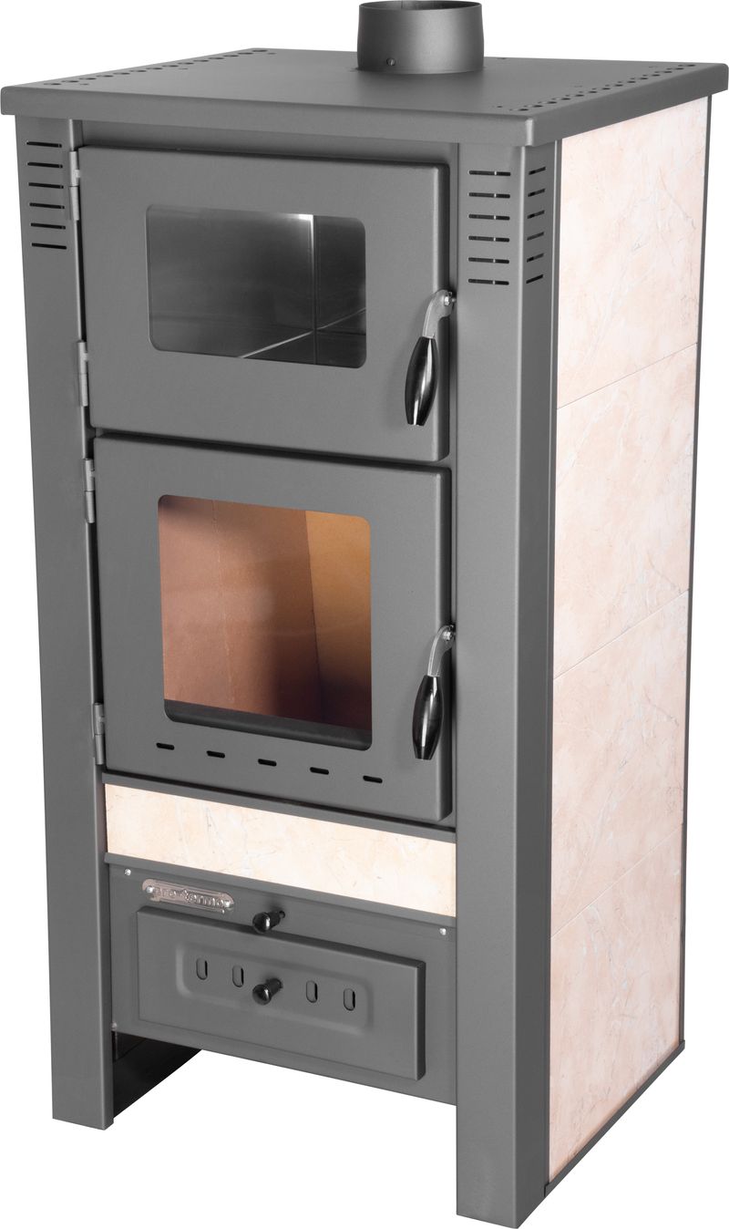 Keramické krbové kachle Pro TAURUS Ceramic — s rúrou na pečenie, béžové, dymovod 120 mm, 12 kW – Obrázok 4