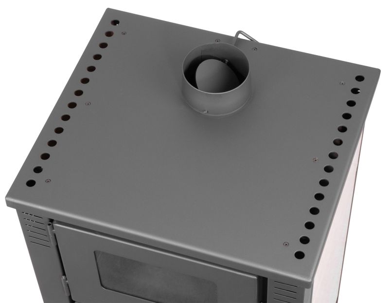Keramické krbové kachle Pro TAURUS Ceramic — s rúrou na pečenie, béžové, dymovod 120 mm, 12 kW – Obrázok 2