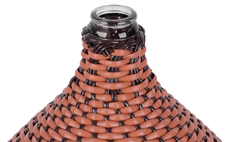 Sklenený demižón Strend Pro Cada Wilo — na víno a pálenku, opletený, MIX farieb, 34 l – Obrázok 2