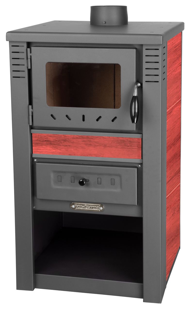 Keramické krbové kachle Nova Ceramic — červené, dymovod 120 mm, 7,5 kW – Obrázok 4