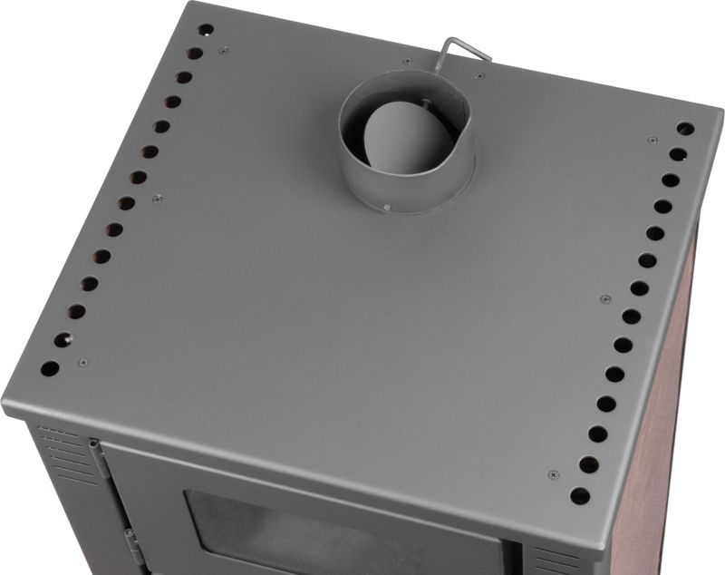 Keramické krbové kachle Pro TAURUS Ceramic — s rúrou na pečenie, mocca, dymovod 120 mm, 12 kW – Obrázok 4