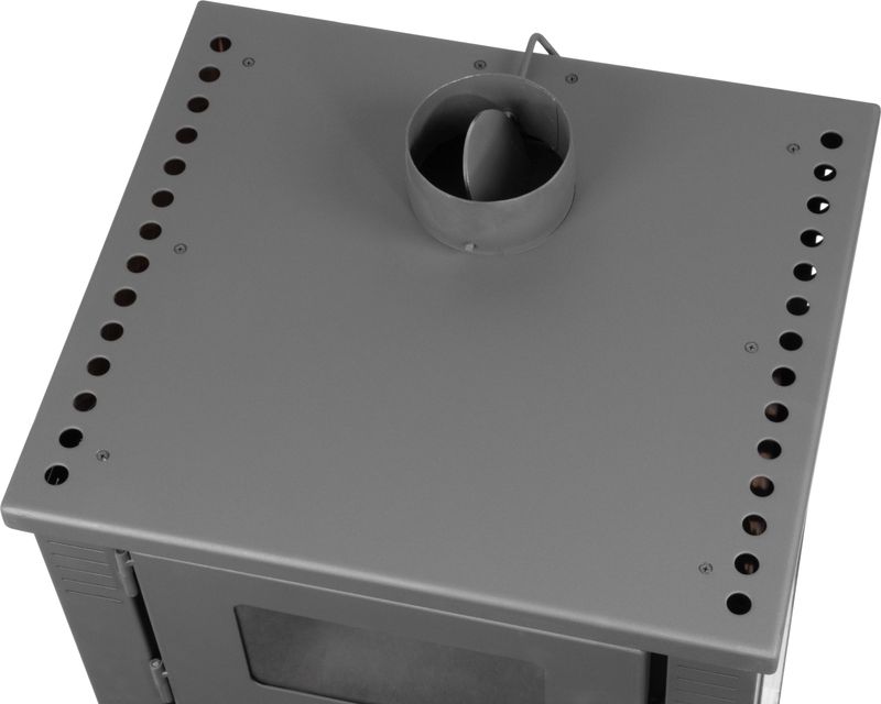 Keramické krbové kachle Pro TAURUS Ceramic — s rúrou na pečenie, biele, dymovod 120 mm, 12 kW – Obrázok 2