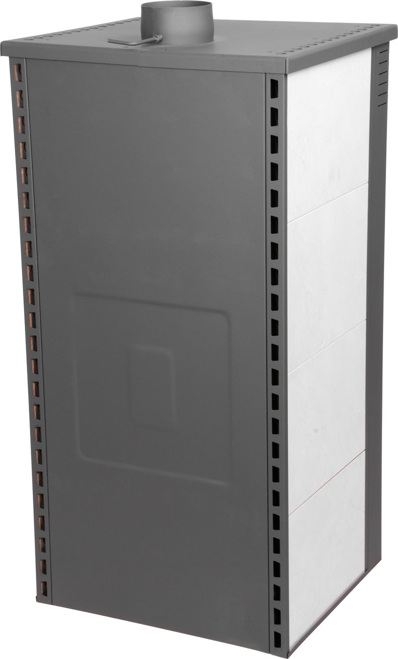 Keramické krbové kachle Pro TAURUS Ceramic — s rúrou na pečenie, biele, dymovod 120 mm, 12 kW – Obrázok 5