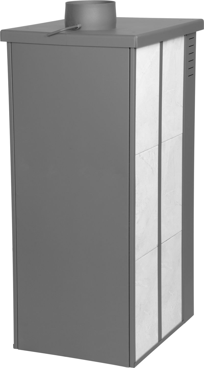 Keramické krbové kachle Pro LAVA Ceramic — biele, dymovod 120 mm, 6,5 kW – Obrázok 2