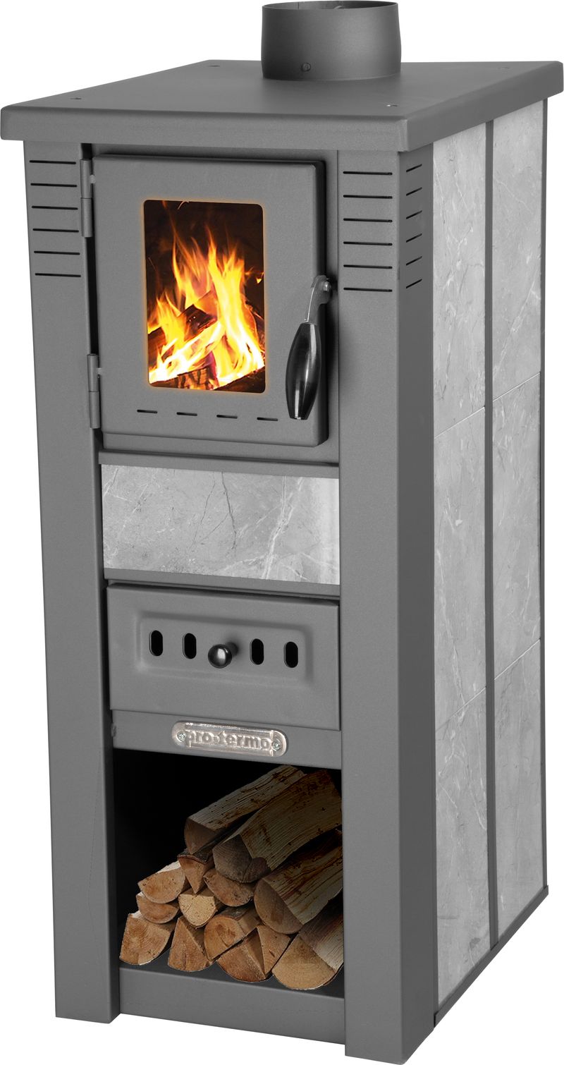 Keramické krbové kachle Pro LAVA Ceramic — šedé, dymovod 120 mm, 6,5 kW