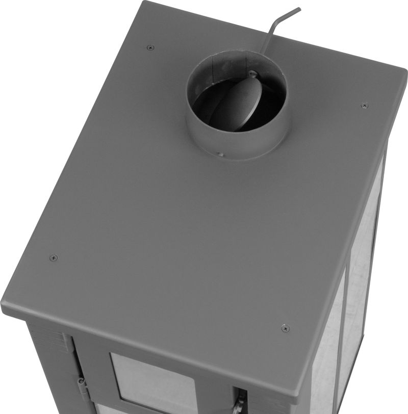 Keramické krbové kachle Pro LAVA Ceramic — šedé, dymovod 120 mm, 6,5 kW – Obrázok 3
