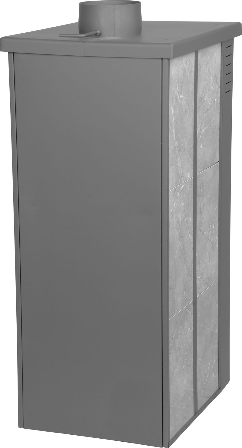Keramické krbové kachle Pro LAVA Ceramic — šedé, dymovod 120 mm, 6,5 kW – Obrázok 2