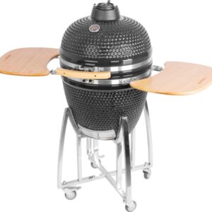 Čierny gril – Strend Pro Kamado Egg 21", priemer 46,7 cm, grilovacia výška 91 cm, 130x73x122 cm