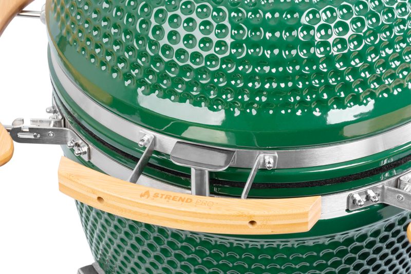 Zelený gril – Strend Pro Kamado Egg 21", priemer 46,7 cm, grilovacia výška 91 cm, 130x73x122 cm – Obrázok 3