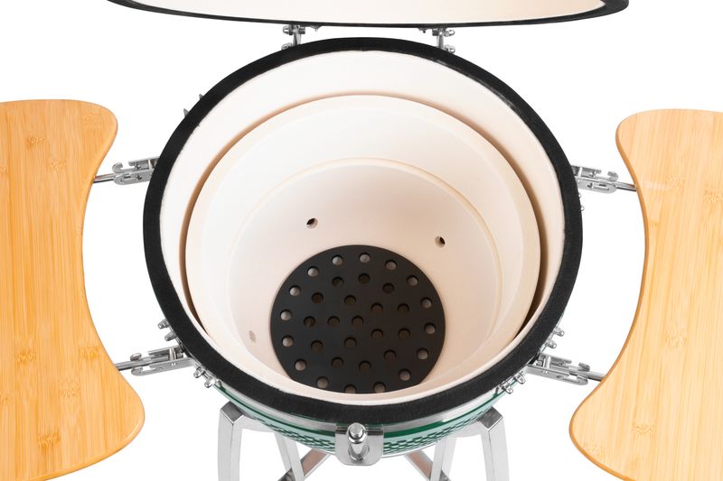 Zelený gril – Strend Pro Kamado Egg 21", priemer 46,7 cm, grilovacia výška 91 cm, 130x73x122 cm – Obrázok 6