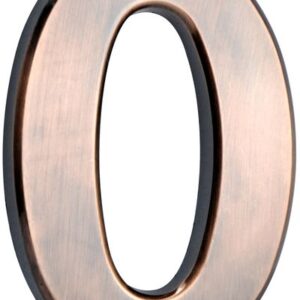 Bronzové číslo – domové popisné, MagicHome "0", s lepiacou páskou, 70x100 mm, ABS