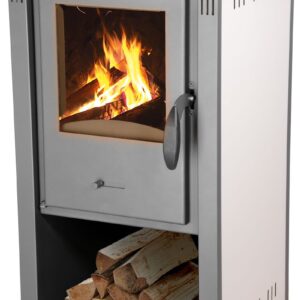 Výkonné krbové kachle Thalia Pella S — béžové, 5,4 kW