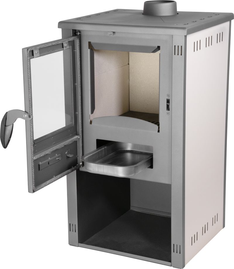 Výkonné krbové kachle Thalia Pella S — béžové, 5,4 kW – Obrázok 4
