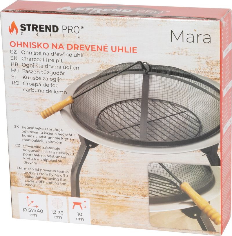 Kovové ohnisko – Strend Pro Mara, BBQ, okrúhle, 57x57x40 cm – Obrázok 4