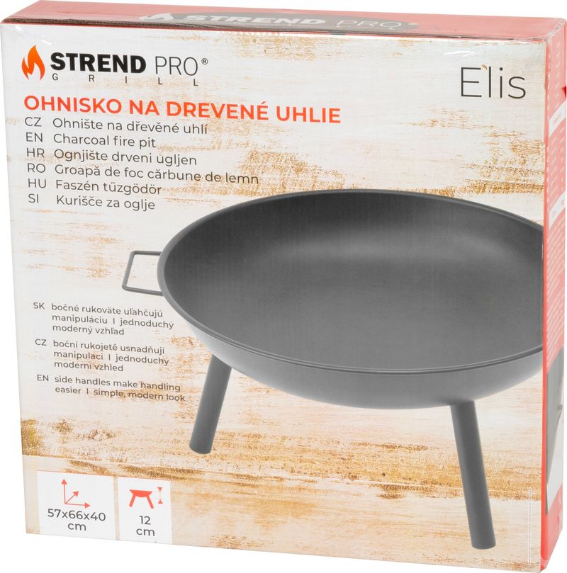 Kovové ohnisko – Strend Pro Elis, BBQ, okrúhle, 57x66x40 cm – Obrázok 2