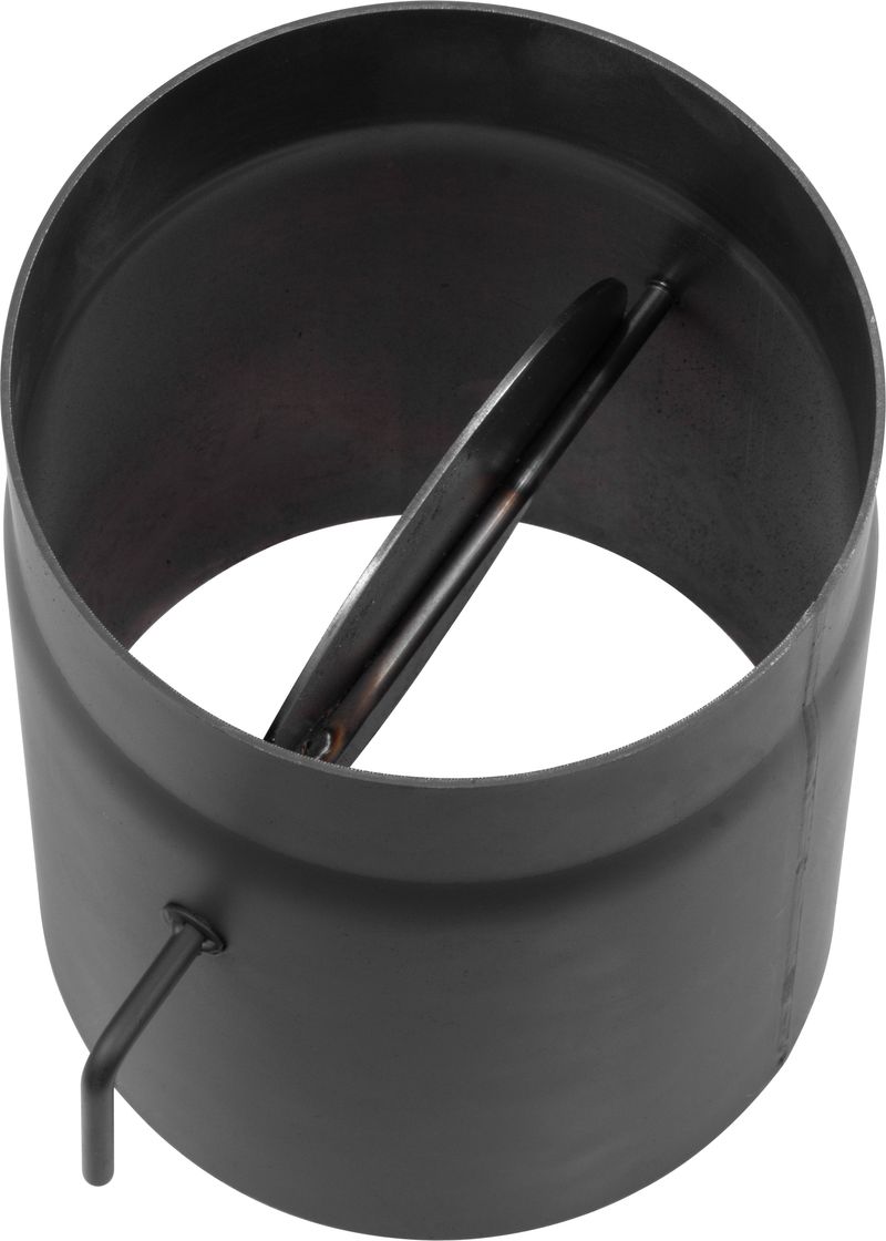 Hrubostenná dymová rúra – HS, integrovaná klapka (krátke ťahlo), dĺžka 250 mm, priemer 150 mm, hrúbka plechu 2,0 mm – Obrázok 3