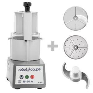 Univerzálny kuchynský robot ROBOT COUPE R 101 XL – krájač zeleniny, rezačka, 1,9 litra, 450 wattov, 1500 ot./min.