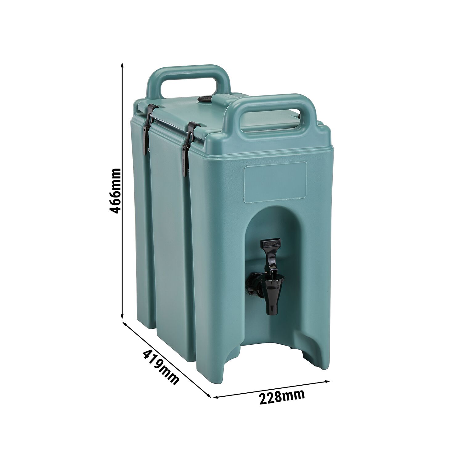 Izolovaná nádoba na nápoje – CAMBRO, rad CAMTAINERS, objem 9,5 litra, bridlicovo modrá