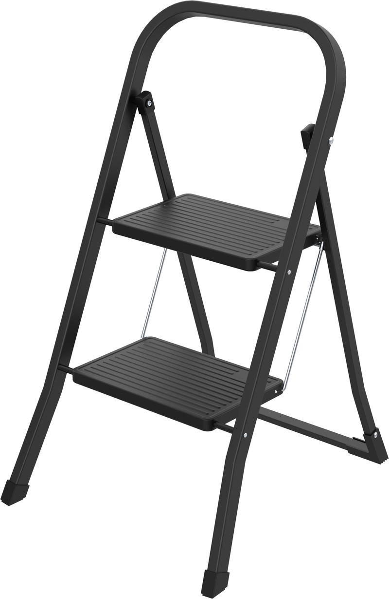 Oceľové schodíky – Strend Pro MINIFERO, 2 stupienkové, max. 125 kg