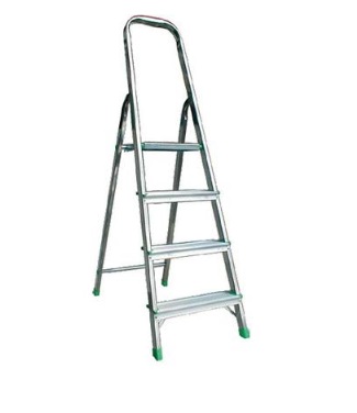 Červené schodíky – ALVE EUROSTYL HOBBY 2915, 5 stupienkové, 175 cm, nosnosť 125 kg