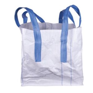 Polypropylénový vak BigBag TOF4 - rozmery 70x70x70 cm, PP, 4 uši, biely, rovné dno, nosnosť max. 800 kg
