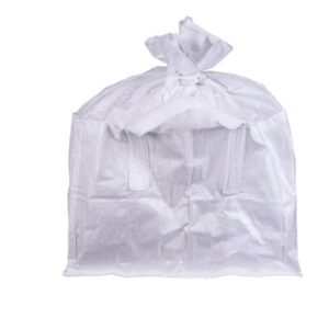 Záhradný vak BigBag TSF2 - rozmery 68x35x46 cm, PP, 2 uši, biely, šnúrovacie vrece, rovné dno, nosnosť max. 100 kg