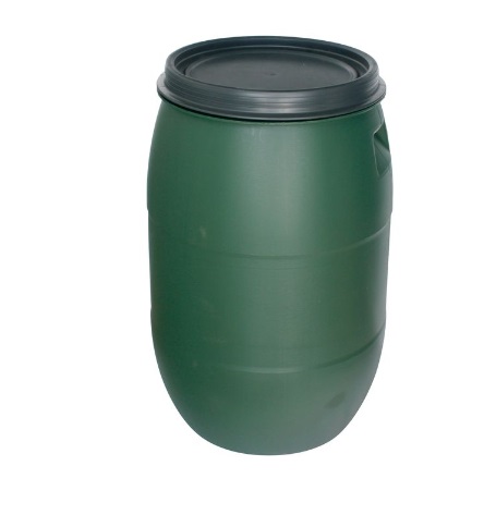 Plastový barel Pannon Rainbarel - 120 litrov, zelený, na dažďovú vodu, hrdlo 395 mm, HDPE