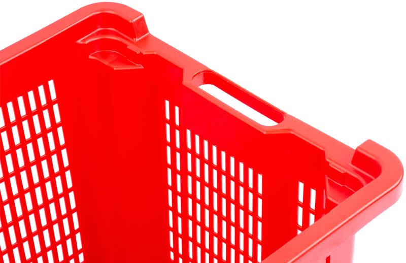 Perforovaná prepravka ICS M402000 - 40 litrov, rozmer 56 x 35 x 31 cm, perforovaná, červená – Obrázok 2