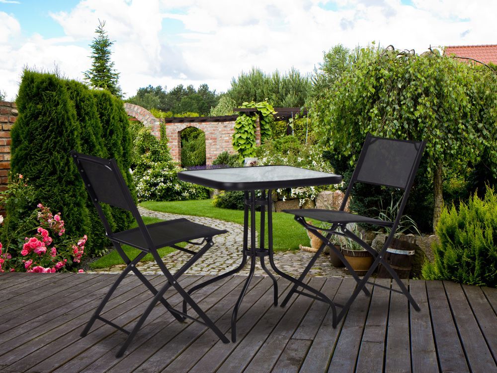 Sklenený stôl – záhradný, MultiGarden, priemer 60 cm, z tvrdeného skla, na záhradu, terasu alebo balkón – Obrázok 6