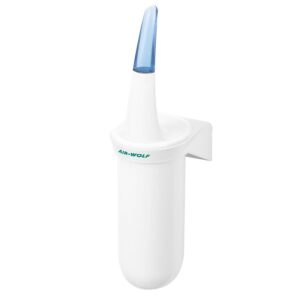 Plastový držiak toaletnej kefy AIR-WOLF - uzavretý model, ABS plast, biely