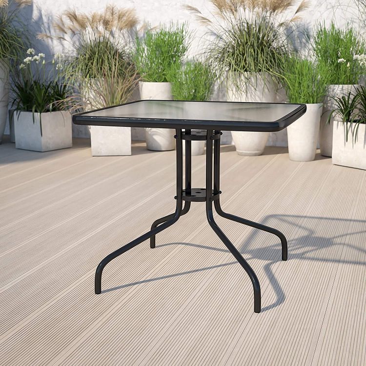 Sklenený stôl – záhradný, MultiGarden, priemer 60 cm, z tvrdeného skla, na záhradu, terasu alebo balkón – Obrázok 5