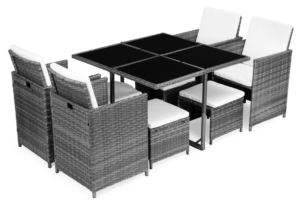 Ratanová sada – záhradného nábytku z technoratanu MultiGarden, stôl, 4 kreslá, 4 pufy – Obrázok 12