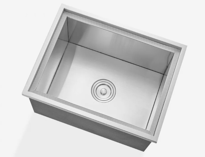 Nerezová nádoba na ľad - 43,5 l, chladič ľadu, 558 x 430 x 306 mm, komerčná, s krytom, vstavaná, vrátane odtokovej rúry a odtokovej zátky – Obrázok 5