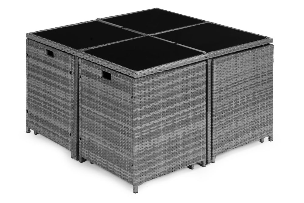 Ratanová sada – záhradného nábytku z technoratanu MultiGarden, stôl, 4 kreslá, 4 pufy – Obrázok 11