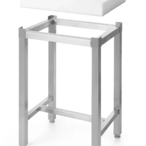Polyetylénový mäsiarsky klát – so základňou, HENDI, model 505656 + 505670, biela, 500 x 400 x 800 mm