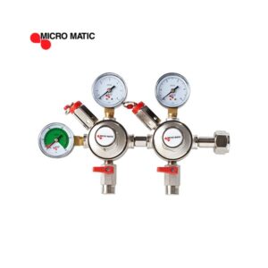 Redukčný ventil na plyn – Micro Matic, dvojstupňový pre plyn CO2, max tlak 4 bar, závit G3/4