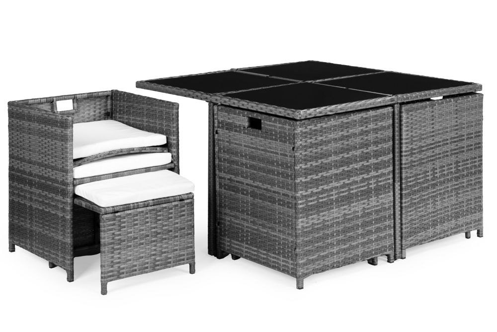 Ratanová sada – záhradného nábytku z technoratanu MultiGarden, stôl, 4 kreslá, 4 pufy – Obrázok 10