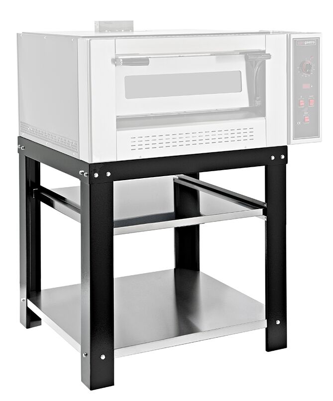 Nerezový základný rám – pre pec na pizzu, vhodný pre model GPOE630DN, čierny – Obrázok 3