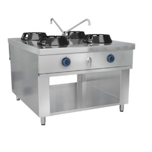 Stolová plynová wok varná doska – 56 kW, so 4 horákmi, vrátane 2 kohútikov