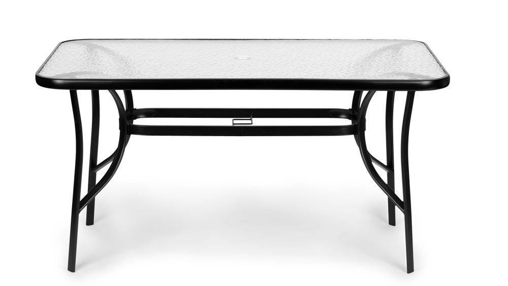 Sklenený stôl – záhradný, MultiGarden, 140x80 cm, na terasu alebo balkón – Obrázok 3