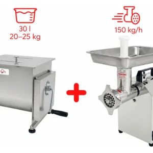 Elektrický mixér na mäso - objem 30 l, s výklopnou nádobou