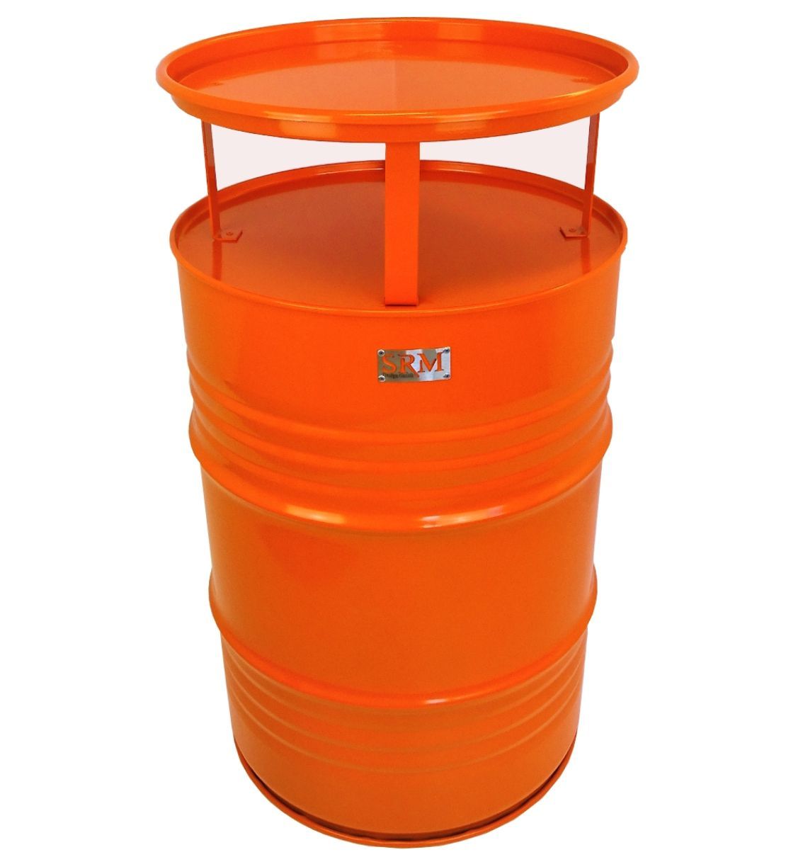 Skladací barový stôl – párty stôl, výška 108 cm, priemer 57 cm, oranžový