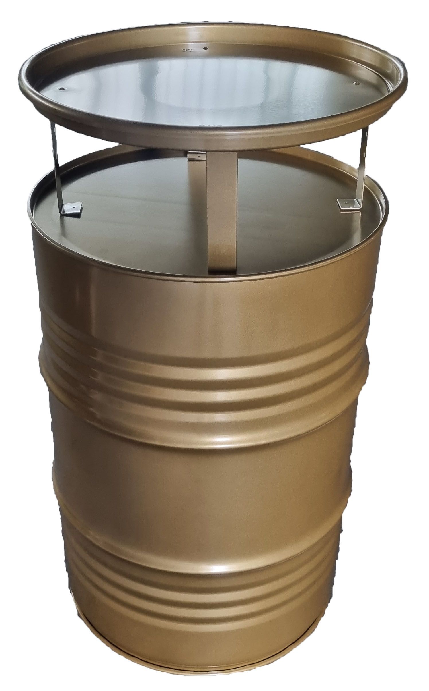 Skladací barový stôl – párty stôl, výška 108 cm, priemer 57 cm, zlatý