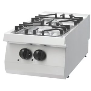 Plynový sporák – rad Heavy Duty, 4 horáky, dvojitý modul, hĺbka 70 cm, výkon 24 kW