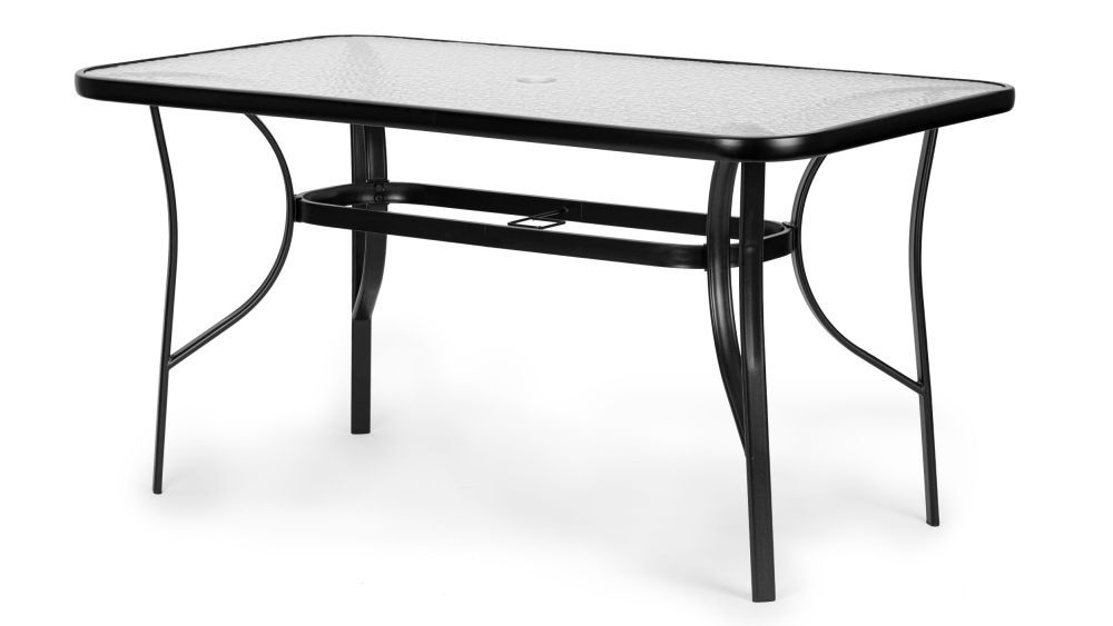 Sklenený stôl – záhradný, MultiGarden, 140x80 cm, na terasu alebo balkón – Obrázok 4