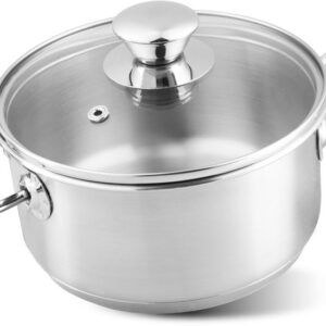 Kastról (hrniec) so sklenenou pokrievkou – MagicHome Chloe, nerez, 16 cm, 1,5 l