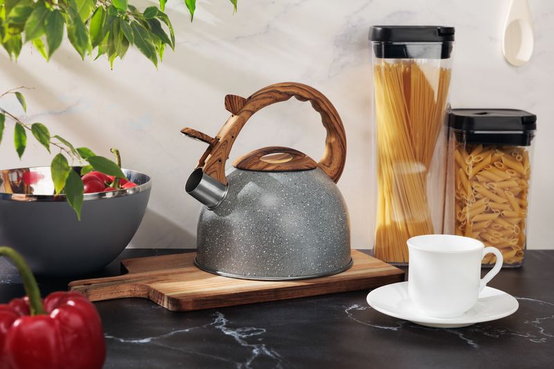 Pískací čajník– MagicHome, šedý, 2500 ml – Obrázok 3