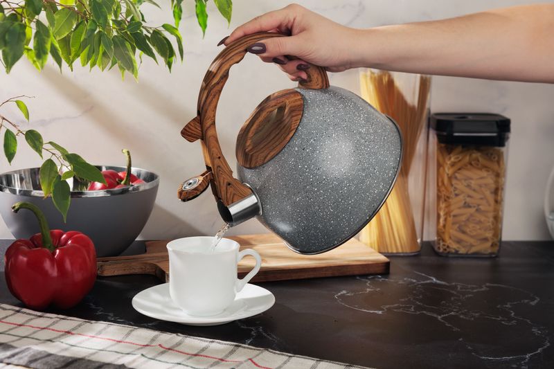 Pískací čajník– MagicHome, šedý, 2500 ml – Obrázok 2